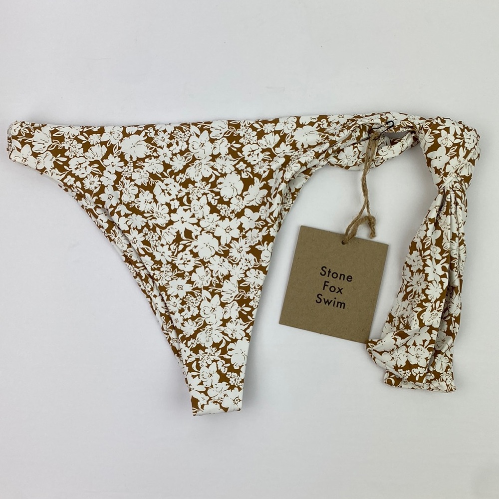 NWT Stone Fox Swim | Tobacco Le Fleur June Bikini Bottoms S